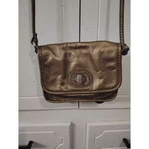FOSSIL Leather Mini Small Crossbody Bag, Bronze Copper  Purse
